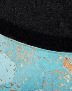 Matot<Beliani Matto Lehmannahka Turkoosi 140 Cm Zeytin