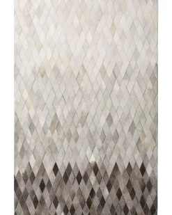 Matot<Beliani Matto Lehmannahka Valkoinen/Harmaa 160 X 230 Cm Maldan