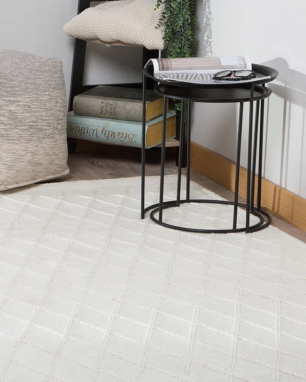 Hot Beliani Matto Luonnonvalkoinen 160 X 230 Cm Erzin