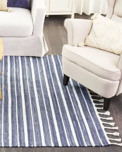 Matot<Beliani Matto Muovi Tummansininen 160 X 230 Cm Bademli