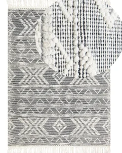 Discount Beliani Matto Musta/Valkoinen 160 X 230 Cm Pazar