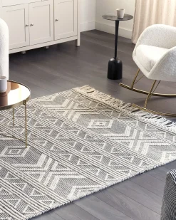 Discount Beliani Matto Musta/Valkoinen 160 X 230 Cm Pazar