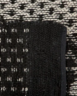 New Beliani Matto Nahka Musta/Beige 140 X 200 Cm Sokun