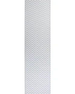 Discount Beliani Matto Polyesteri Valkoinen/Harmaa 80 X 300 Cm Saikheda