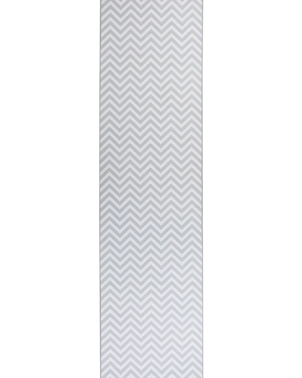 Discount Beliani Matto Polyesteri Valkoinen/Harmaa 80 X 300 Cm Saikheda