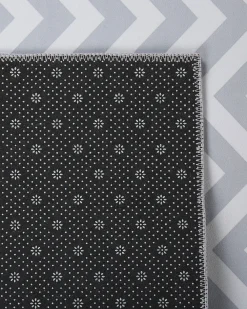 Discount Beliani Matto Polyesteri Valkoinen/Harmaa 80 X 300 Cm Saikheda