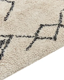 Discount Beliani Matto Puuvilla Beige 160 X 230 Cm Somek