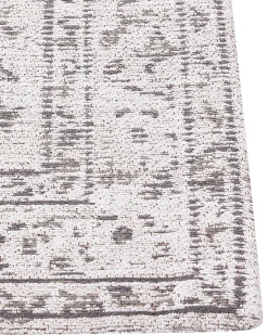 Discount Beliani Matto Puuvilla Beige 80 X 300 Cm Sellik