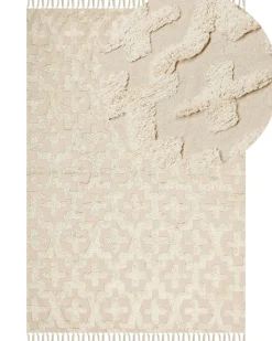 Matot<Beliani Matto Puuvilla Beige 160 X 230 Cm Itanagar