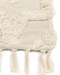 Matot<Beliani Matto Puuvilla Beige 160 X 230 Cm Itanagar