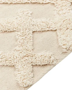 Shop Beliani Matto Puuvilla Beige 160 X 230 Cm Ardahan