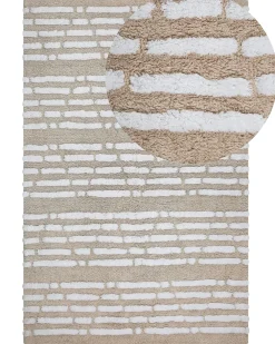Matot<Beliani Matto Puuvilla Beige 120 X 180 Cm Ahirli