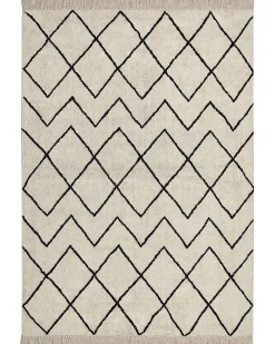 Matot<Beliani Matto Puuvilla Beige/Musta 160 X 230 Cm Eldes