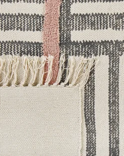 Best Sale Beliani Matto Puuvilla Beige/Musta 160 X 230 Cm Muradiye