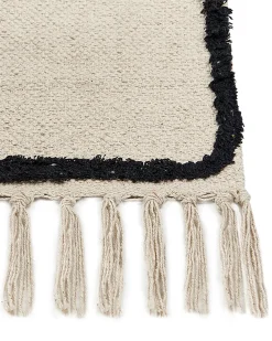 Matot<Beliani Matto Puuvilla Beige/Musta 160 X 230 Cm Konur