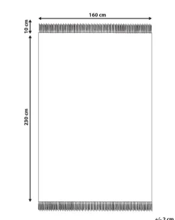 Flash Sale Beliani Matto Puuvilla Beige/Musta 160 X 230 Cm Sazli