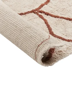 Matot<Beliani Matto Puuvilla Beige/Ruskea 200 X 200 Cm Avdan