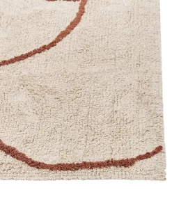 Matot<Beliani Matto Puuvilla Beige/Ruskea 200 X 200 Cm Avdan