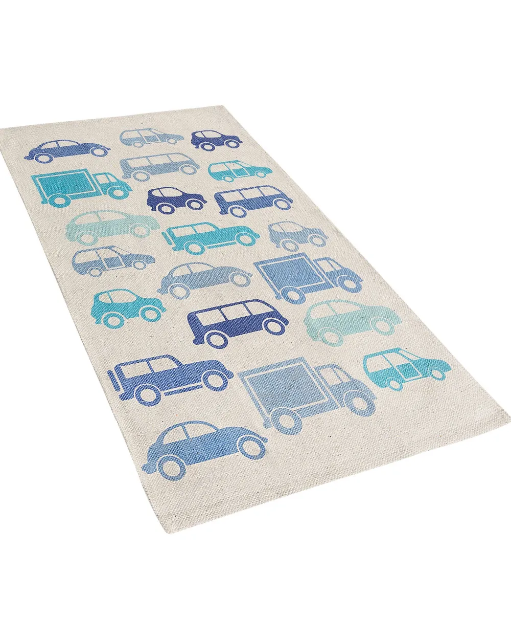 Sale Beliani Matto Puuvilla Beige/Sininen 60 X 90 Cm Maduraj