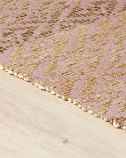 Matot<Beliani Matto Puuvilla Beige/Vaaleanpunainen 160 X 230 Cm Gerze