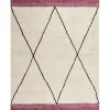 Online Beliani Matto Puuvilla Beige/Vaaleanpunainen 160 X 230 Cm Afsar