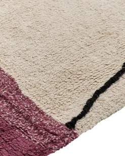 Online Beliani Matto Puuvilla Beige/Vaaleanpunainen 160 X 230 Cm Afsar