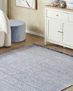 Matot<Beliani Matto Puuvilla Harmaa 160 X 230 Cm Besni