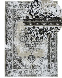 Matot<Beliani Matto Puuvilla Harmaa/Beige 140 X 200 Cm Almus