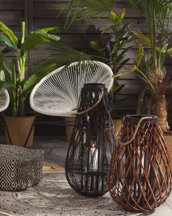 Online Beliani Matto Puuvilla Kermanvalkoinen/Musta O 120 Cm Hizan