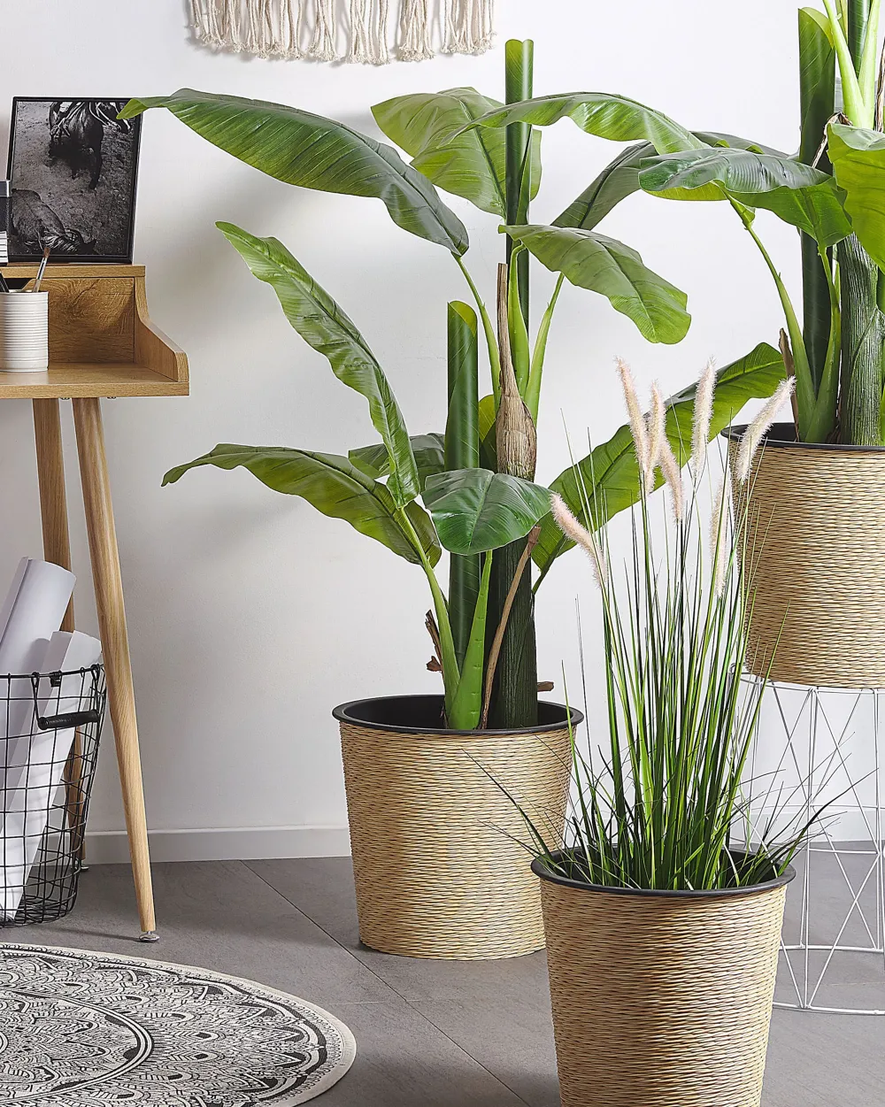 Online Beliani Matto Puuvilla Kermanvalkoinen/Musta O 120 Cm Hizan