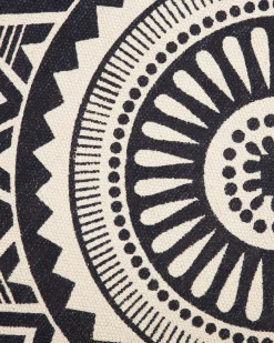 Matot<Beliani Matto Puuvilla Kermanvalkoinen/Laivastonsininen O 120 Cm Tatvan