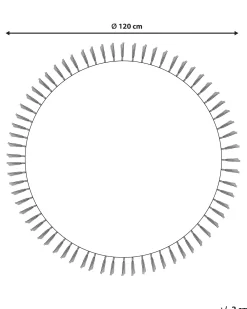 Matot<Beliani Matto Puuvilla Kermanvalkoinen/Laivastonsininen O 120 Cm Tatvan