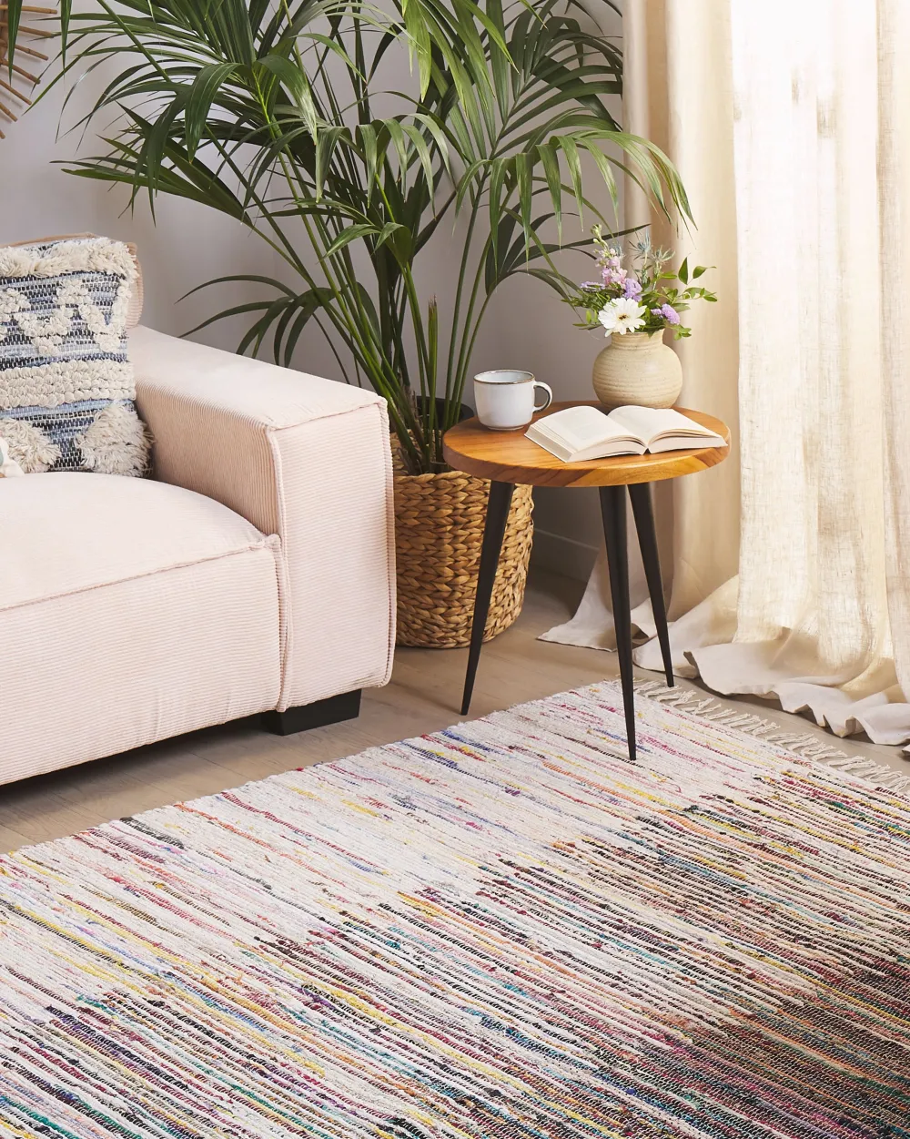 Sale Beliani Matto Puuvilla Monivarinen 160 X 230 Cm Mersin