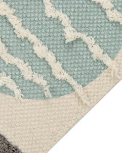 Sale Beliani Matto Puuvilla Monivarinen 80 X 150 Cm Blang