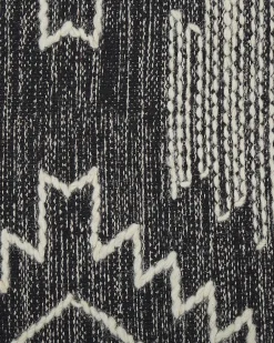 Matot<Beliani Matto Puuvilla Musta/Valkoinen 160 X 230 Cm Arbaa