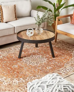 Matot<Beliani Matto Puuvilla Oranssi 160 X 230 Cm Hayat