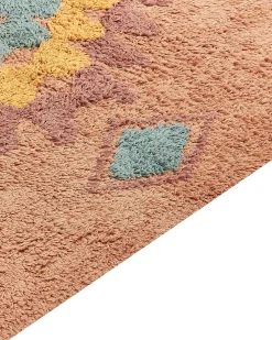 Matot<Beliani Matto Puuvilla Oranssi 160 X 230 Cm Igdir