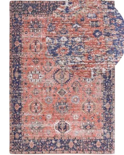 Store Beliani Matto Puuvilla Punainen/Sininen 140 X 200 Cm Kurin