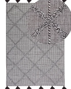 Matot<Beliani Matto Puuvilla Ruskea 140 X 200 Cm Tuzla