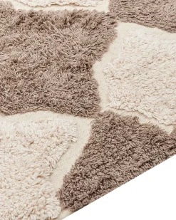 Flash Sale Beliani Matto Puuvilla Ruskea/Beige 160 X 230 Cm Sinop