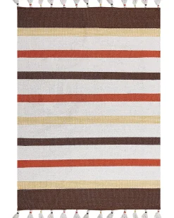 Matot<Beliani Matto Puuvilla Ruskea/Beige 160 X 230 Cm Hisarli