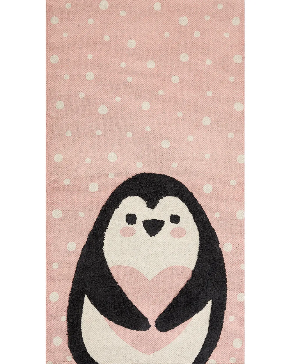 New Beliani Matto Puuvilla Vaaleanpunainen 80 X 150 Cm Pengkol