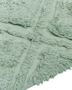 Matot<Beliani Matto Puuvilla Vaaleanvihrea 160 X 230 Cm Hatay