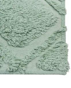 Matot<Beliani Matto Puuvilla Vaaleanvihrea 160 X 230 Cm Hatay