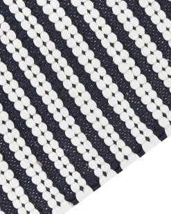 Best Sale Beliani Matto Puuvilla Valkoinen/Laivastonsininen 80 X 150 Cm Sofulu