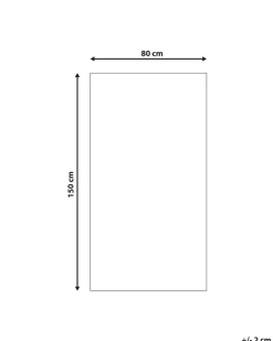 Matot<Beliani Matto Puuvilla Valkoinen/Sininen 80 X 150 Cm Synopa