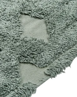 Matot<Beliani Matto Puuvilla Vihrea 160 X 230 Cm Kars