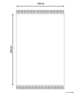 Matot<Beliani Matto Puuvilla Vihrea 160 X 230 Cm Kars