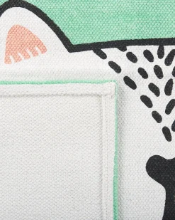 Matot<Beliani Matto Puuvilla Vihrea 60 X 90 Cm Howrah