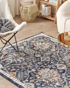 Matot<Beliani Matto Sininen/Beige 200 X 300 Cm Malishka